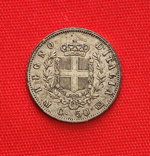 Centesimi stemma 1863 zecca - 50,
