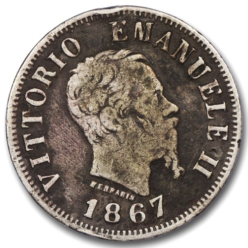 Italia centesimi 1867 bn - 50,