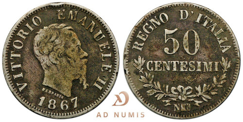 Italia centesimi 1867 - italia, n