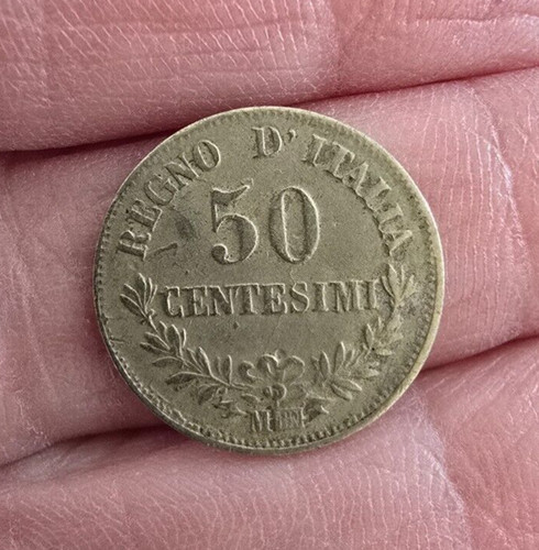 Moneta regno italia - moneta, 50