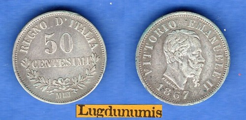 Italie centesimi 1867 ttb - 50,